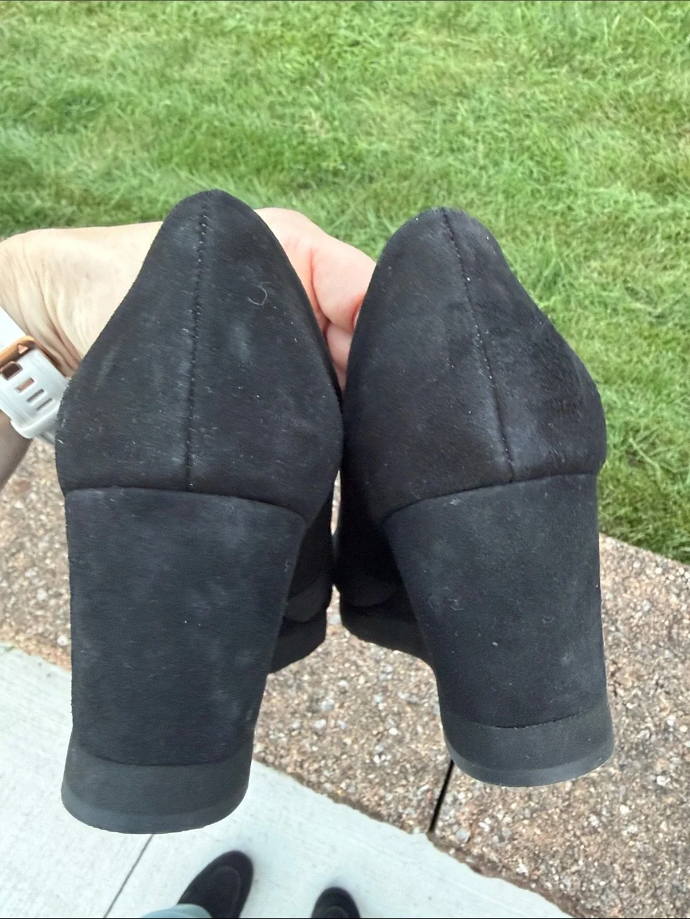 gentle souls Black Suede Slip-On booties dawn too